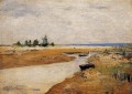 入り江の印象派の風景 ジョン・ヘンリー・トワクトマン
